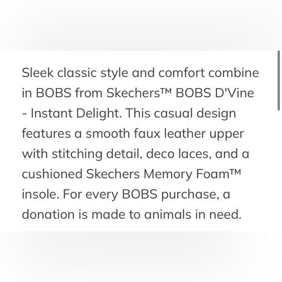 Bobs d’vine instant delight from Skechers with memory foam white faux leather 9 - Picture 10 of 10